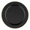 Black with Gold Pearl String Round Disposable Plastic Dinner Plates - 10" (120 Plates)